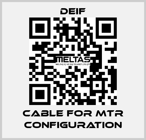 Cable for MTR configuration Deif