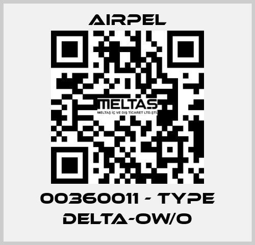 00360011 - Type DELTA-OW/O Airpel