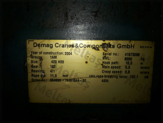 ROPE FOR:41573288  Demag