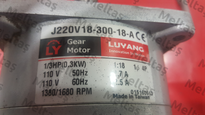 J220V18-300-18-A-G3 Luyang Gear Motor