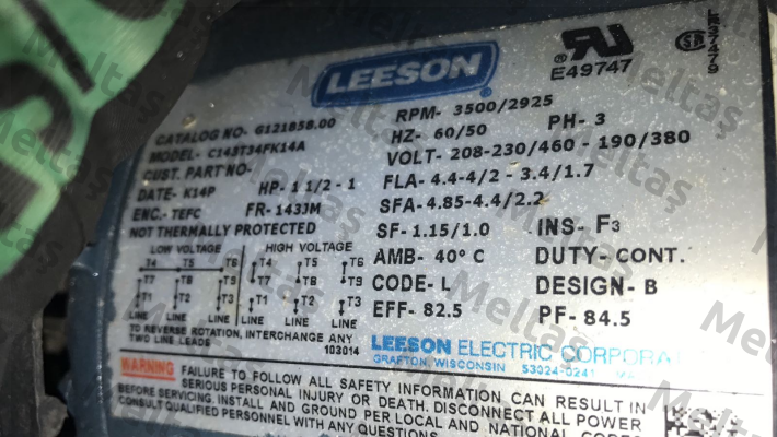 C143T34FK14A (obsolete) - replaced by 122085.00  Leeson