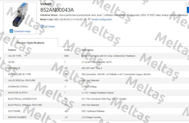 KBS1-05-06-NS-11-H-NS-001-10  Vickers (Eaton)