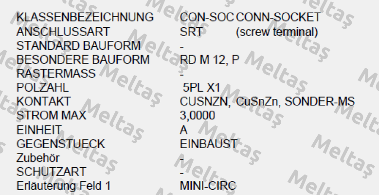 P/N: 00917116, Type: SV-BU SCH 5PL RD M12 KUPPL-BU PG 7 S713 Burkert