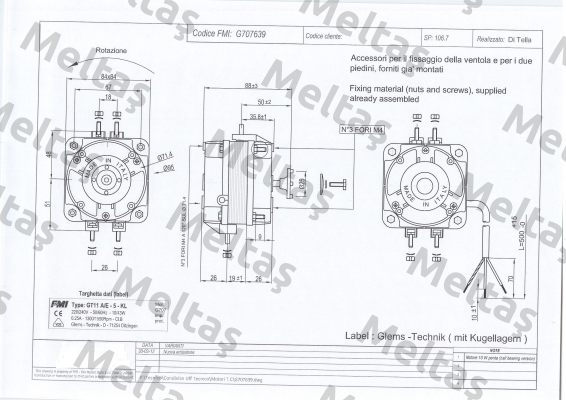 GT 11 A/E-5 FMI (Fan Motors Italia)