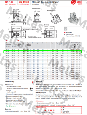 146-B25-40-2-BL Elesa Ganter