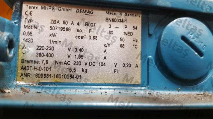 P/N: K0002073 Type: ZBA 80 A 4 B007 Demag