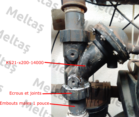 Ecrous et joints for 521-A 125 REF: K521-X200-14000  Aprimatic