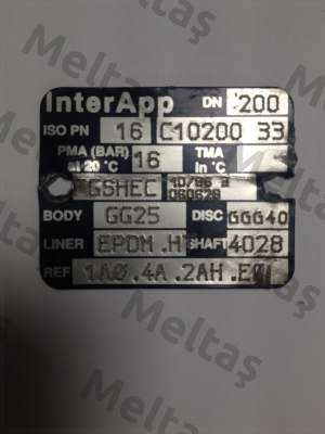 Obsolete DN200 PN 16 C10200 33 replaced by D10200.33-2KR.41.2AH.E  InterApp