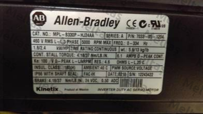 MPL-B330P-HJ74AA Allen Bradley (Rockwell)