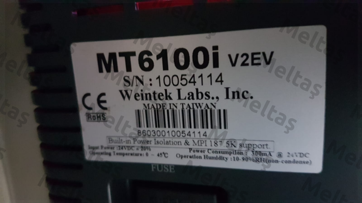 MT6100I V2EV -obsolete, alternative - MT8102iE  Weintek