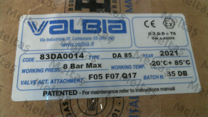 83DA0014 Valbia