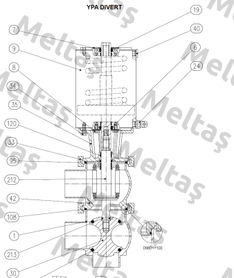 Pos. No. 213 For YPA 50 Divert  Bardiani Valvole