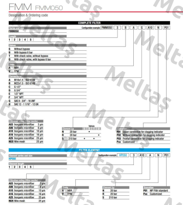 FMM-050-3-B-A-C-A10-N-P01 MP Filtri