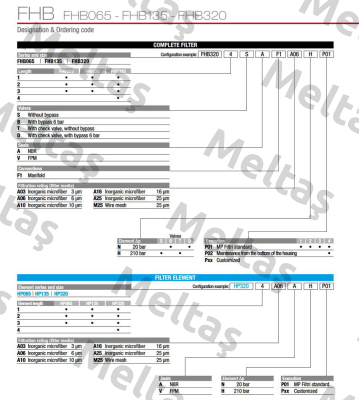 FHB-065-1-B-A-F1-A10-N-P01 MP Filtri