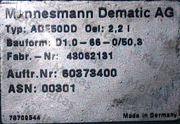 ADE50DD ZBA90 A4 B020  Demag